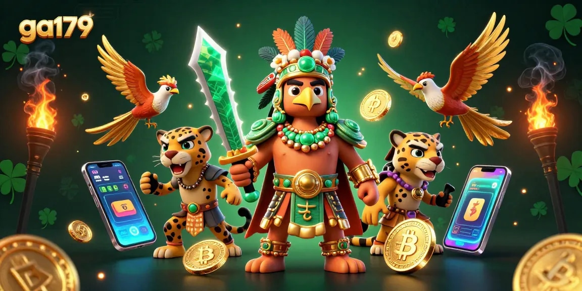 Experience exhilarating wins with ga179's vibrant 3D crypto casino illustration showcasing dynamic gaming elements.
