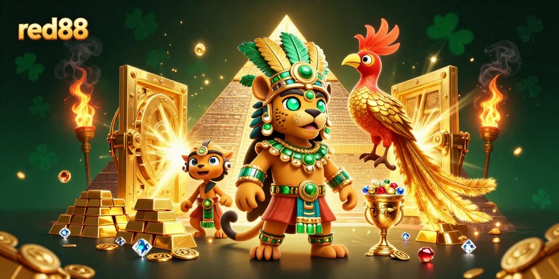 Experience thrilling wins at red88 with dazzling casino treasures illuminated in an enchanting scene.