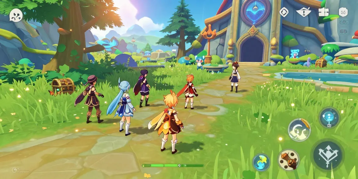 Engaging scene from an ecchi game showcasing vibrant fantasy characters in interactive gameplay.