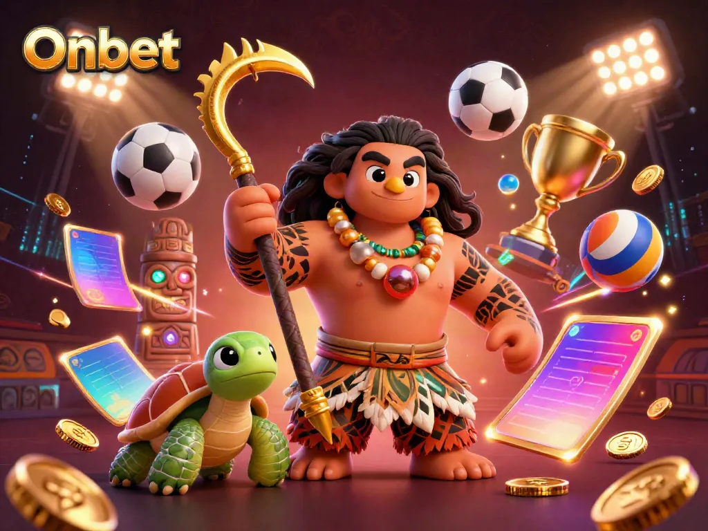 Experience sports betting excitement with the Onbet demigod, showcasing vibrant action and rich thematic elements.