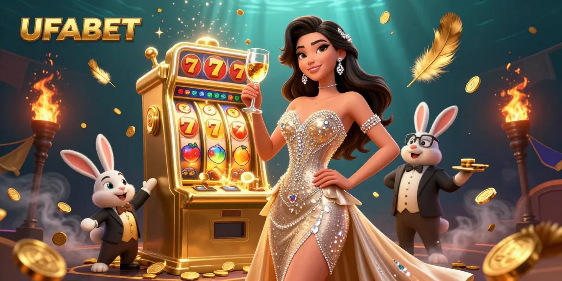 Winning at UFABET with exciting slots and dazzling casino visuals.
