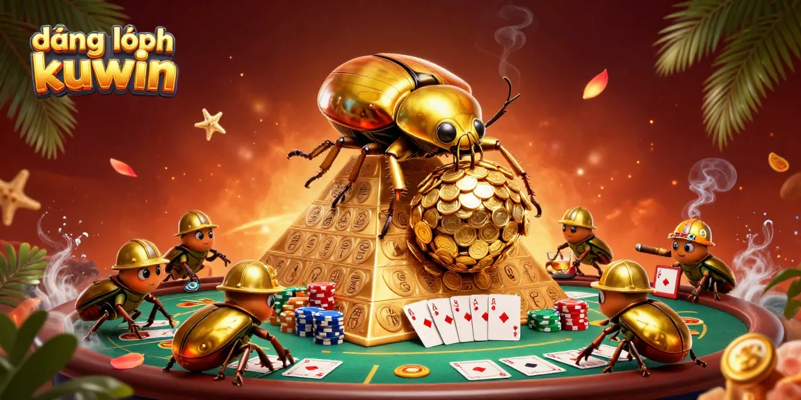 Engage with the exciting world of đăng nhập kuwin amidst a vibrant casino-themed illustration filled with dynamic gaming elements.